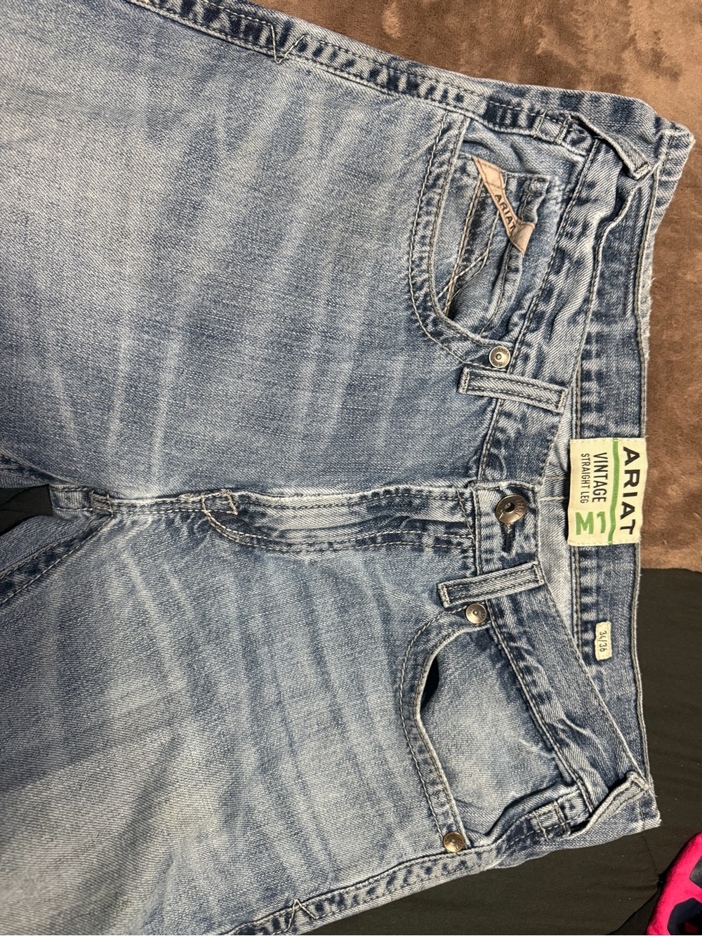 Ariat Light Wash Relaxed Men's Jeans